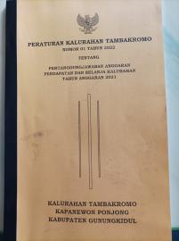 LAPORAN REALISASI ANGGARAN TAHUN 2021 PEMERINTAH KALURAHAN TMBAKROMO 